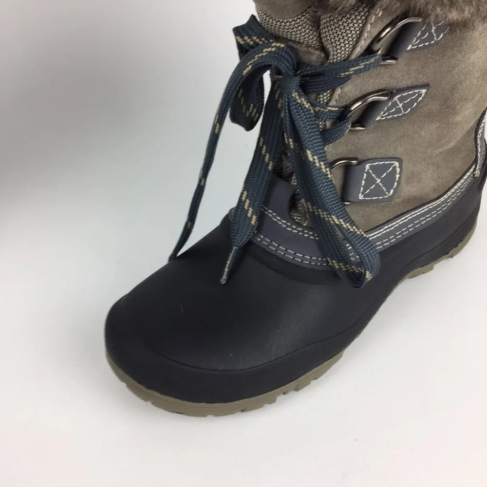 Khombu The Slope Waterproof Gray Winter Snow Boots 7